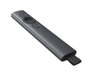 Logitech Spotlight Presenter - Evidenziatore Digitale avanzato | con Bluetooth, clicker universale per presentazioni, portata di 30 metri e ricarica rapida - Grigio