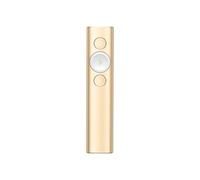 Logitech Spotlight Télécommande de Présentation sans Fil, Bluetooth et 2,4 GHz avec Nano-Récepteur USB, Pointeur Laser, Commandes de Diaporama, Portée de 30M, Minuterie Réglable, PC/Mac/Android - Doré