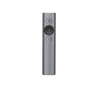 Logitech Spotlight Télécommande de Présentation sans Fil, Bluetooth et 2,4 GHz avec Nano-Récepteur USB, Pointeur Laser, Commandes de Diaporama, Portée de 30M, Minuterie Réglable, PC/Mac/Android - Gris