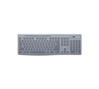 Logitech - Surcouche Silicone Transparent pour Clavier K270 - Réf: 956-000020 - Compatible K270 - Matériau Silicone - Quantité 1 pièce