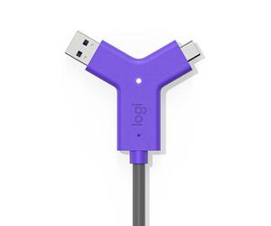 Logitech Swytch Un hub de connexion PC pour collaborer efficacement sur toutes les plateformes de visioconférence.