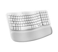 Logitech Touches Wave pour Mac, clavier ergonomique sans fil avec repose-poignet rembourré, frappe confortable, clavier Bluetooth, interrupteur simple, optimisé pour Mac, Apple,