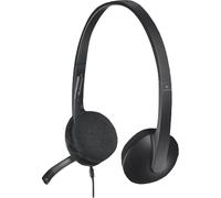Logitech Micro-casque supra-auriculaire H340 filaire stéréo Suppression du bruit du microphone Noir