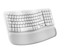 Logitech Wave Keys - Clavier ergonomique sans fil blanc · Pan Nordique QWERTY · Certification Ergo
