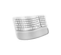 Clavier ergonomique sans fil Azerty Logitech Wave Keys pour Mac Bluetooth Blanc