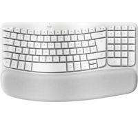 Clavier ergonomique sans fil Azerty Logitech Wave Keys pour Mac Bluetooth Blanc