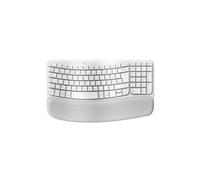 Logitech Ergo Series - Clavier - avec repose-paume rembourré - sans fil - Bluetooth LE - QWERTY - blanc cassé
