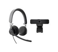 Logitech Kit vidéo collaboration personnel Zone Wired et C925e - USB-A - Graphite - UC