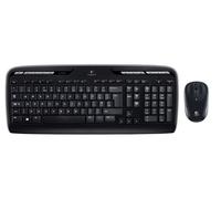 Logitech Wireless Combo MK330 Tastatur Maus enthalten USB QWERTY US International Schwarz