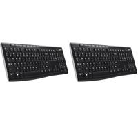 Logitech Wireless Frances Keyboard K270 Inalambrico, Noir, 3.20 x 45.00 x 16.00 cm (Lot de 2)