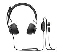 Logitech Zone 750 Casque Filaire Over-Ear avec Micro Anti-Bruit avancé, USB-C et Adaptateur USB-A Inclus, compatibilité Plug-and-Play pour Tous Les appareils - Gris