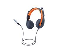 Logitech Zone Learn On Ear USB-C, Avec fil, Education, 154,5 g, Casque, Bleu, Orange 981-001367