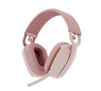 Logitech Casque sans fil Zone Vibe 100 – Micro antibruit, Bluetooth multipoint – Rose