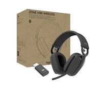 Logitech Micro-casque Zone Vibe Wireless UC - Bluetooth, USB-A/USB-C, micro anti-parasite - Graphite