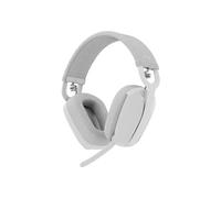Logitech Zone Vibe Casque sans fil avec adaptateur USB-C via Bluetooth, circum-auriculaire - Certifié pour Microsoft Teams, gris-blanc