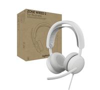 Logitech Zone Wired 2 for Business - Casque Anti-Bruit avec ANC Hybride adaptative, certifié pour Microsoft Teams, USB-C avec Adaptateur USB-A - Blanc cassé