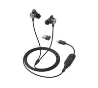 Logitech Zone Wired Earbuds, Avec fil, Bureau/Centre d'appels, 33 g, Casque, Graphite 981-001009