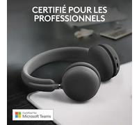 Logitech Zone Wireless 2 Casque Anti-Parasite Premium avec ANC Hybride, certifié pour Microsoft Teams et Fast Pair, conçu pour Les Ordinateurs Portables Intel Evo - Graphite