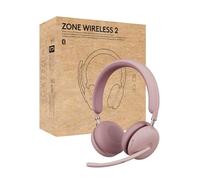 Logitech Zone Wireless 2 Casque Anti-Parasite Premium avec ANC Hybride, Bluetooth, USB-C, USB-A, certifié pour Microsoft Teams et Fast Pair, conçu pour Les Ordinateurs Portables Intel Evo - Rose