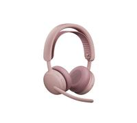 Logitech Zone Wireless 2 ES rose Teams + dongle Casque professionnel avec Bluetooth 5.3, ANC hybride adaptatif, micros antibruit optimisés par l'IA et