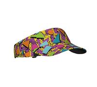LOGMOR Retro 80s 90s Sunscreen Visor Hats for Women & Men, Sport Empty Top Baseball Sun Cap, Tennis Visor, Golf Visor Black