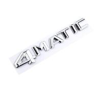 Logo ABS 3D 4MATIC Emblème Badge de Coffre de Voiture Compatible avec Mercedes AMG ECS GLC GLA GLS CLA W204 W205 W212 X156 4 Matic Autocollant Accessoires (Color : Chrome 14-16)