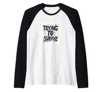 Logo Amazing Trying to Survive pour garçons et Filles Manche Raglan