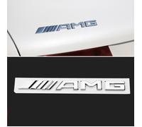 Logo AMG Coffre Arrière Sticker Argent Emblème Badge Insigne Autocollant Pour Mercedes-Benz
