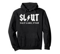 Logo Amusant et Audacieux de Style Groupe de Rock Slut Salt Lake Utah Sweat à Capuche