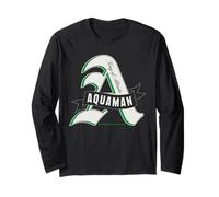 Logo Aquaman King of Atlantis Bannière Graphique Aquaman Manche Longue