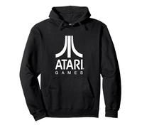 Logo Atari Games Sweat à Capuche, Unisexe pour Adultes, Noir, M