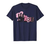 Logo Barbie Mixte Noir et Rose T-Shirt