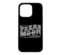 Logo Blanc de Sun Records x David Allan Coe Texas Moon Coque pour iPhone 15 Pro Max