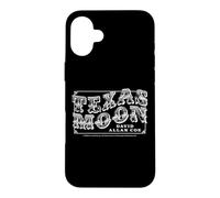 Logo Blanc de Sun Records x David Allan Coe Texas Moon Coque pour iPhone 16 Plus