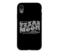 Logo Blanc de Sun Records x David Allan Coe Texas Moon Coque pour iPhone XR