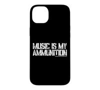 Logo Blanc Playing for Change Music is My Ammunition Coque pour iPhone 14 Plus