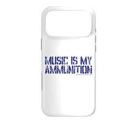 Logo Bleu Playing for Change Music is My Ammunition Coque pour iPhone 17 Pro Max