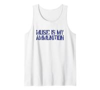 Logo Bleu Playing for Change Music is My Ammunition Débardeur