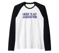 Logo Bleu Playing for Change Music is My Ammunition Manche Raglan