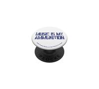 Logo Bleu Playing for Change Music is My Ammunition PopSockets PopGrip Adhésif