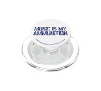 Logo Bleu Playing for Change Music is My Ammunition PopSockets PopGrip pour MagSafe