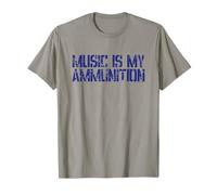 Logo Bleu Playing for Change Music is My Ammunition T-Shirt