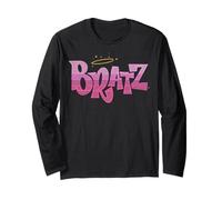 Logo Bratz imprimé en strass style rétro Y2K Manche Longue