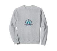 Logo Breathing Easy Specialist Respiratory Care Sweatshirt, Unisexe pour Adultes, Gris Chiné, M