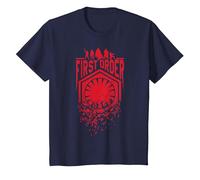 Logo brisé du Premier Ordre de Star Wars Les Derniers Jedi T-Shirt, Enfant, Bleu Marine, 10 Ans