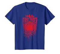Logo brisé du Premier Ordre de Star Wars Les Derniers Jedi T-Shirt, Enfant, Bleu Royal, 12 Ans