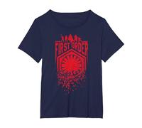 Logo brisé du Premier Ordre de Star Wars Les Derniers Jedi T-Shirt, Femme Grandes Tailles, Bleu Marine, 5X