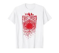 Logo brisé du Premier Ordre de Star Wars Les Derniers Jedi T-Shirt, Homme, Blanc, 6XL