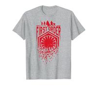 Logo brisé du Premier Ordre de Star Wars Les Derniers Jedi T-Shirt, Homme, Gris Chiné, 3XL