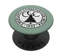Logo CCC Civilian Conservation Corps rétro Vieilli années 1930 PopSockets PopGrip Adhésif